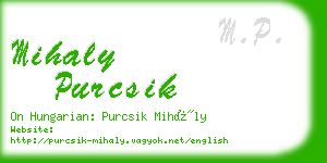 mihaly purcsik business card